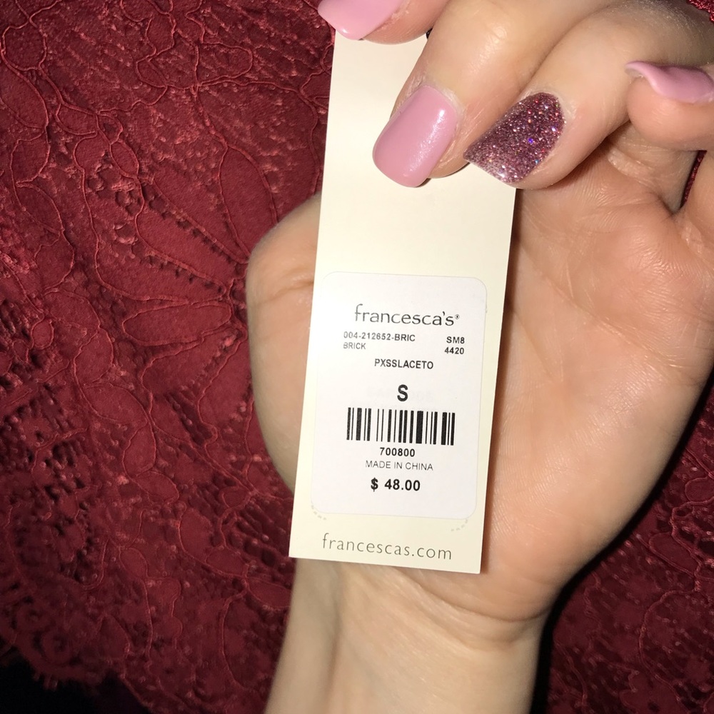 Red Francesca’s skater dress size small - Picture 4 of 9